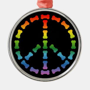 Friedenszeichen Silbernes Ornament