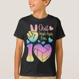 Friedenszeichen Single-Digits 10 Volleyball 10. T-Shirt