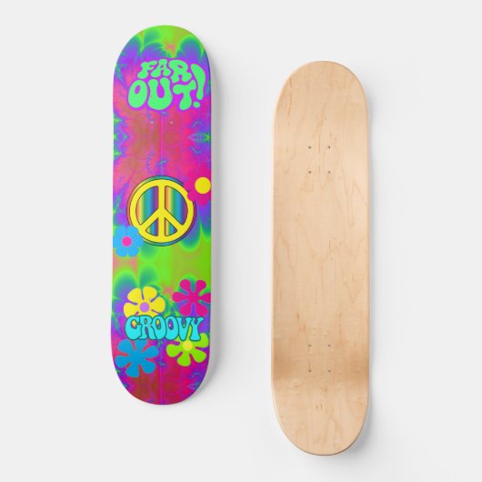 Friedenszeichen Skateboard (Vorderseite)