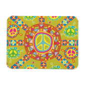 Friedenszeichen, Symbole Magnet (Horizontal)