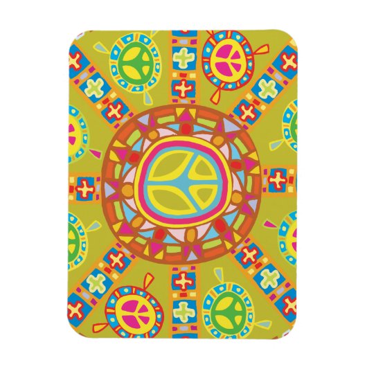 Friedenszeichen, Symbole Magnet (Vertikal)