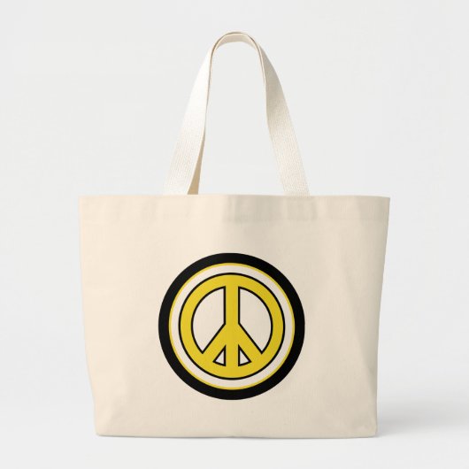 Friedenszeichen-Taschen-Tasche Jumbo Stoffbeutel (Vorne)