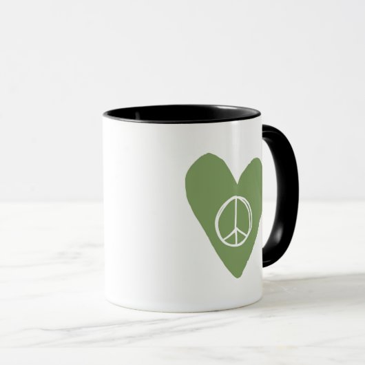 Friedenszeichen Tasse (VorderseiteRechts)