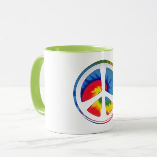 Friedenszeichen Tasse (Vorderseite Links)