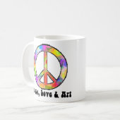 Friedenszeichen-Tasse Kaffeetasse (Vorderseite Links)