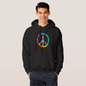Friedenszeichen-Tie-Dye Hoodie (Vorne ganz)