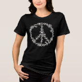 Friedenszeichen Tri-Blend Shirt (Vorderseite)