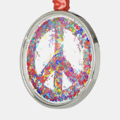 Friedenszeichen, Tropfen-Kunst Ornament Aus Metall (Links)