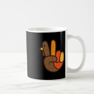 Friedenszeichen Truthahn Hand Cool Thanksgiving Hi Kaffeetasse