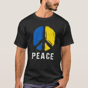 Friedenszeichen Ukraine - Fahne für die Ukraine - T-Shirt