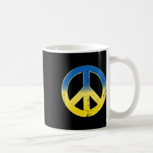 Friedenszeichen Ukraine Farben Retro Vintage Look Kaffeetasse