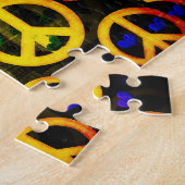 Friedenszeichen und -herzen puzzle (Seite)