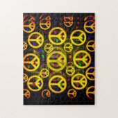 Friedenszeichen und -herzen puzzle (Vertikal)