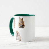 Friedenszeichen und Screaming Hamster Meme Lustige Tasse (Vorderseite Links)