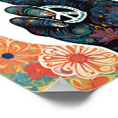 Friedenszeichen unter den Blume: Nur für gute Mens Poster (Ecke)