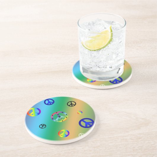 Friedenszeichen Untersetzer (Seite)