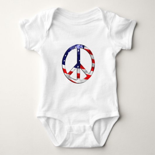 Friedenszeichen von Amerika Baby Strampler (Vorderseite)