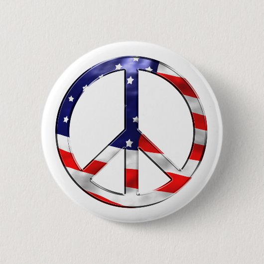 Friedenszeichen von Amerika Button (Vorderseite)