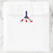 Friedenszeichen von Amerika Dreieckiger Aufkleber (Tasche)