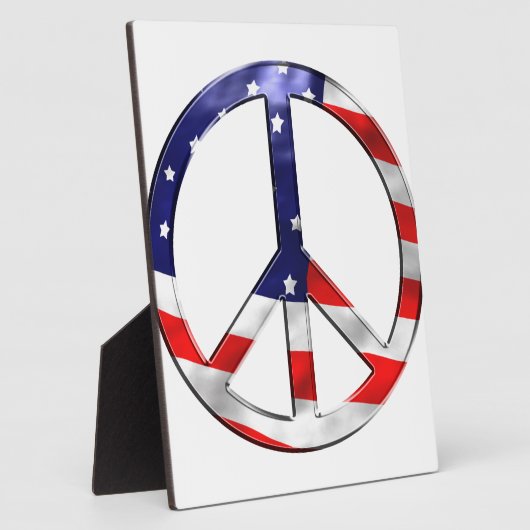 Friedenszeichen von Amerika Fotoplatte (Seite)