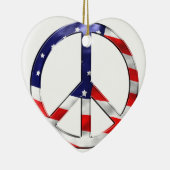 Friedenszeichen von Amerika Keramikornament (Rechts)