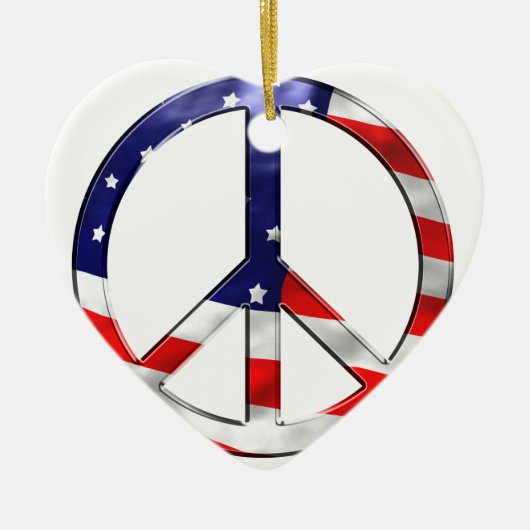 Friedenszeichen von Amerika Keramikornament (Vorne)