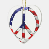 Friedenszeichen von Amerika Keramikornament (Links)