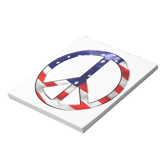 Friedenszeichen von Amerika Notizblock (Rotiert)