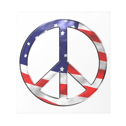 Friedenszeichen von Amerika Notizblock (Vorderseite)