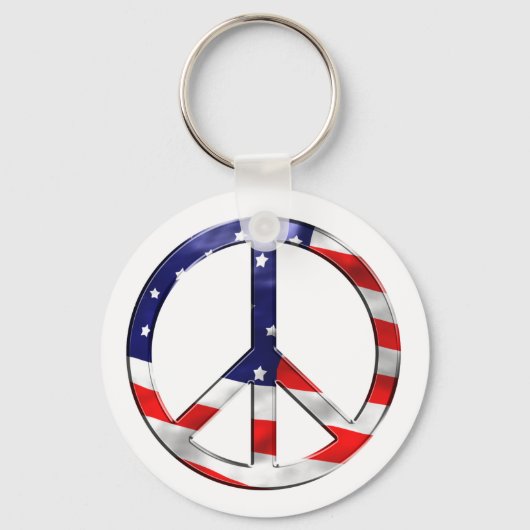 Friedenszeichen von Amerika Schlüsselanhänger (Vorderseite)
