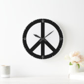 Friedenszeichen-Wanduhr Große Wanduhr (Zuhause)