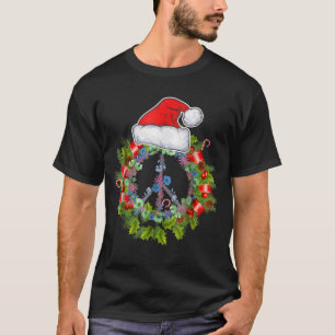 Friedenszeichen Weihnachtsmann Geschenk für Männer T-Shirt