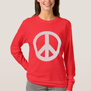 Friedenszeichen-Weiß T-Shirt