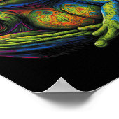Friedenszeichen Yoga Frösche Cool Peace Frog Tie D Poster (Ecke)
