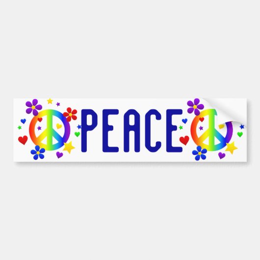 Friedenszeichenentwurf Autoaufkleber (Vorne)