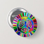 Friedenszeichenknopf Button (Vorne & Hinten)