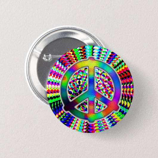 Friedenszeichenknopf Button (Vorne & Hinten)