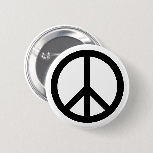 Friedenszeichenknopf Button (Vorne & Hinten)