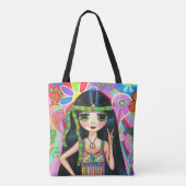 Friedenszeichenpsychedelische Tasche (Rückseite)