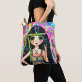 Friedenszeichenpsychedelische Tasche (Von Nahem)