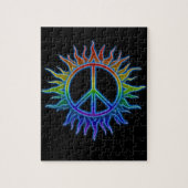 "FriedenszeichenSun" Regenbogen färbte Puzzle (Vertikal)