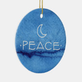FRIEDENSZierarbeit mit PERSONALISIERTER BOTSCHAFT Keramik Ornament (Rechts)