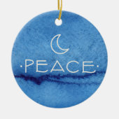 FRIEDENSZierarbeit mit PERSONALISIERTER BOTSCHAFT Keramik Ornament (Vorne)