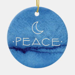 FRIEDENSZierarbeit mit PERSONALISIERTER BOTSCHAFT Keramik Ornament