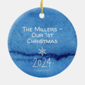 FRIEDENSZierarbeit mit PERSONALISIERTER BOTSCHAFT Keramik Ornament (Hinten)