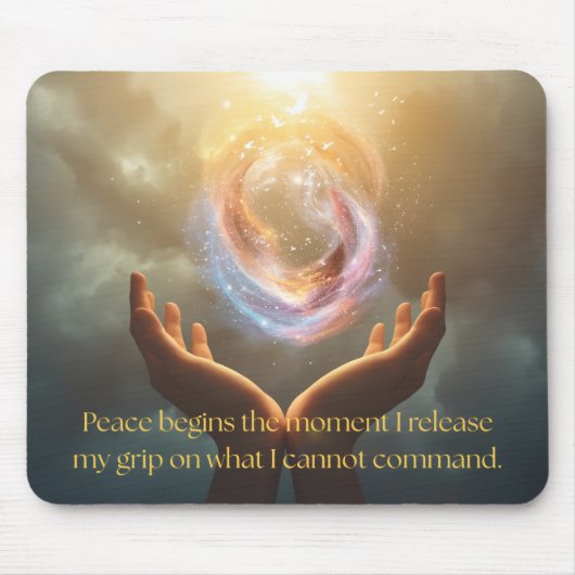 Friedenszitat-Mauspad Mousepad (Vorne)