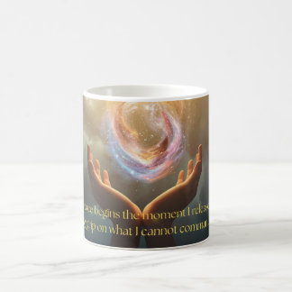 Friedenszitat zur Motivation und Inspiration Kaffeetasse