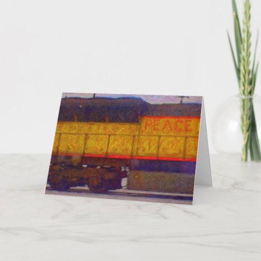 Friedenszug-Feiertags-Karte Feiertagskarte (Vorderseite)