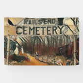 Friedhof 2.5' x 4' Innenbanner für den Schienenver Banner (Horizontal)