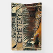 Friedhof 2.5' x 4' Innenbanner für den Schienenver Banner (Vertikal)